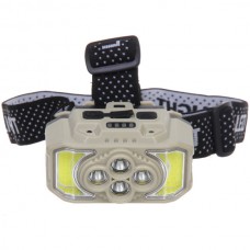 Фонарь налобный 6 режимов, 2COB+4LED 855-356 