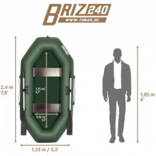 Лодка Бриз 240 (зеленый)/Boat BRIZ 240N (green)