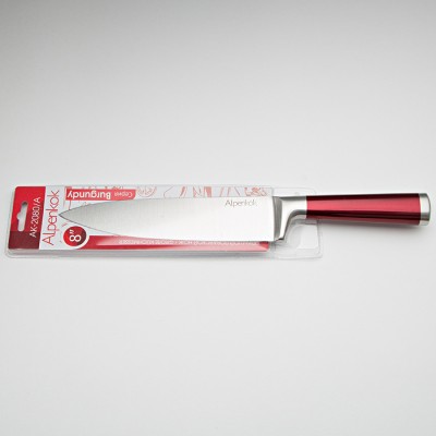 Нож 20,3 см большой поварской Alpenkok "Burgundy" с красной ручкой